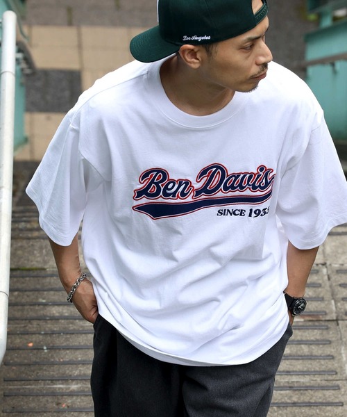 「BEN DAVIS」 半袖Tシャツ L ブルー メンズ