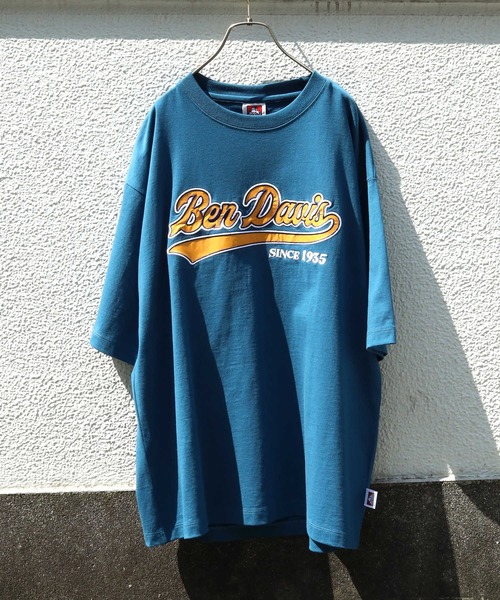 「BEN DAVIS」 半袖Tシャツ L ブルー メンズ