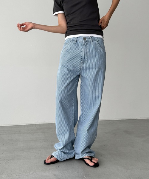 CANAL JEAN パンツ Lakey Park ヒッコリーパンツ レディース