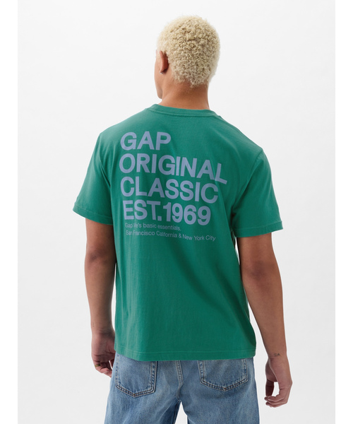 「GAP」 半袖Tシャツ M イエロー メンズ