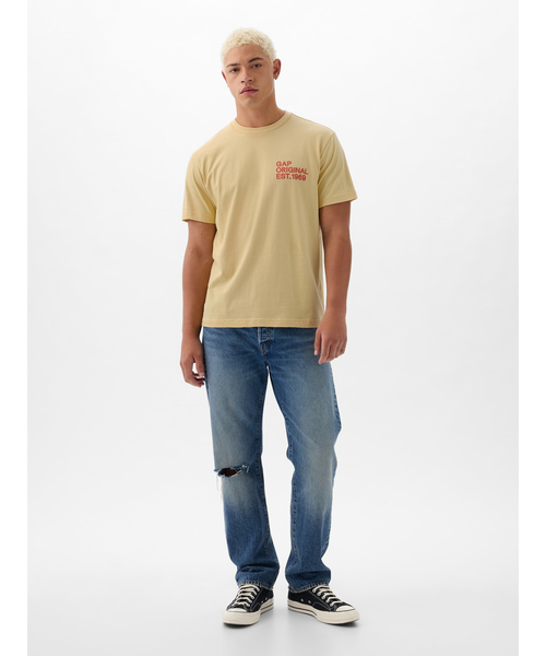 「GAP」 半袖Tシャツ M イエロー メンズ