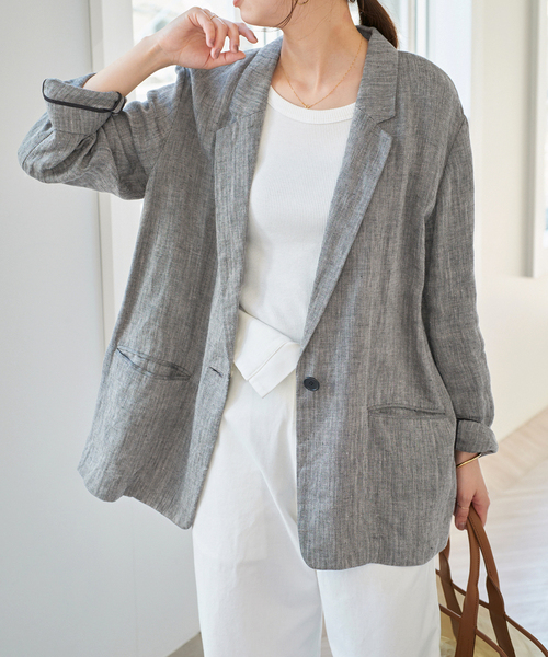 美品■Spick & Span■リネンエアリージャケット■36サイズ　大人気♪ 楽天市場】《WEB限定追加2》リネンエアリージャケット Spick