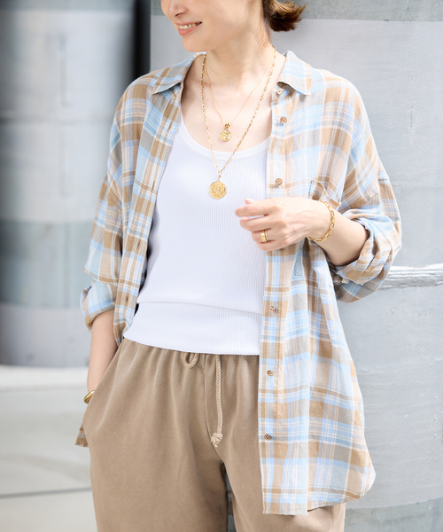 DEUXIEME CLASSE - 【専用】Feminine ブラウス Deuxieme Classe ブラウス シャツ 追加 Vi/Li Check Wash