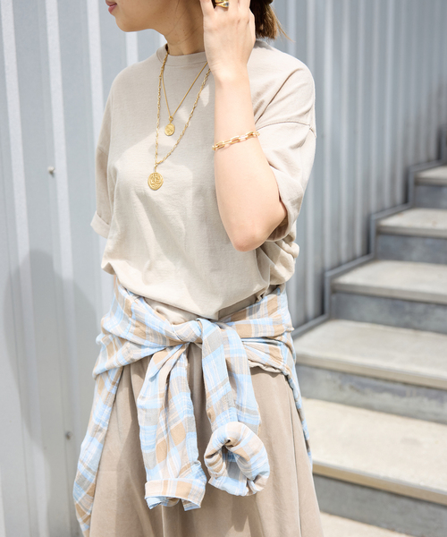 Deuxieme Classe ブラウス シャツ 追加 Vi/Li Check Wash