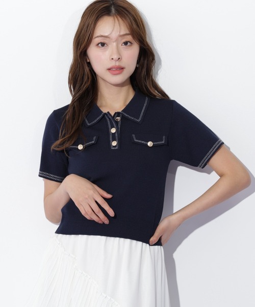 JILLSTUART - Jill Stuart セーターMサイズ JILL by STUART ニット セーター エンブロイダリーロゴ五分袖