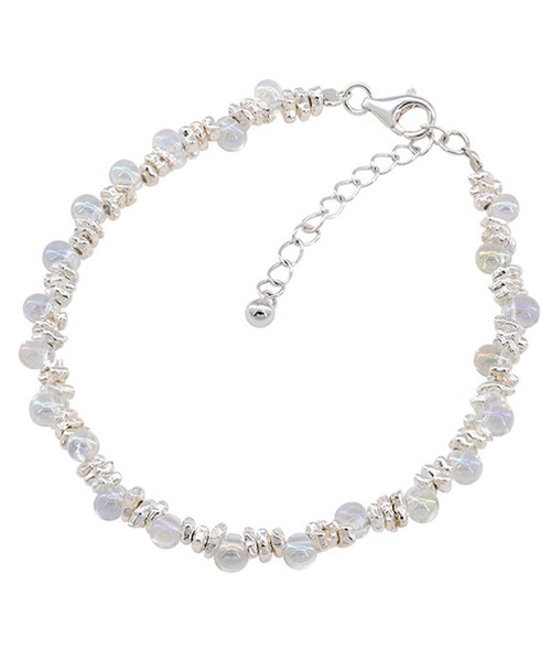 Blanc de Blue ブレスレット クリア＆シルバービーズブレスレット