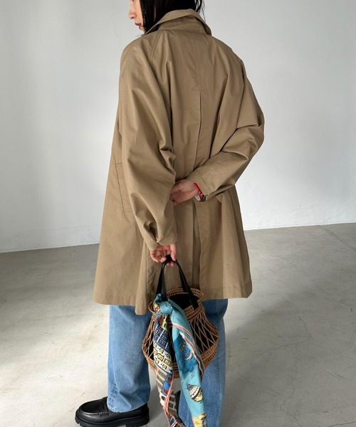 「DOUX ARCHIVES」 ステンカラーコート 38 ベージュ レディース_画像2