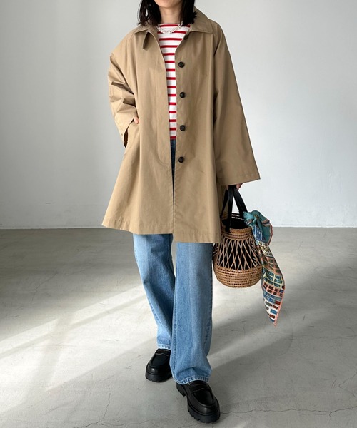 「DOUX ARCHIVES」 ステンカラーコート 38 ベージュ レディース_画像5