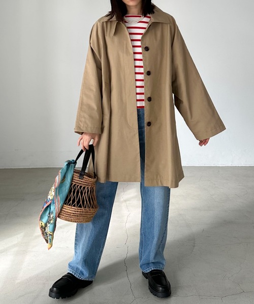 「DOUX ARCHIVES」 ステンカラーコート 38 ベージュ レディース_画像8