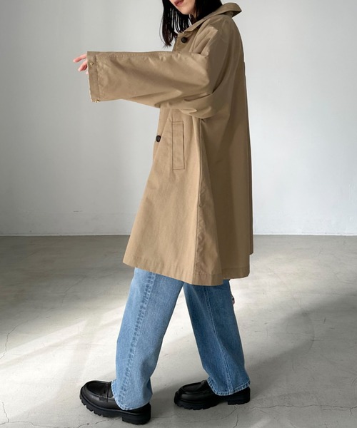 「DOUX ARCHIVES」 ステンカラーコート 38 ベージュ レディース_画像9