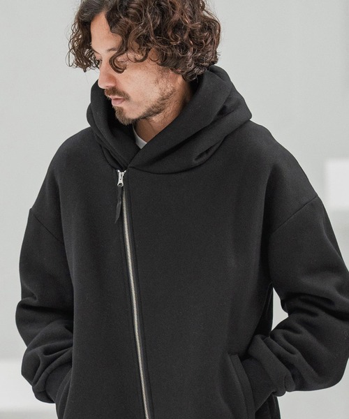 CAMBIO（カンビオ） パーカー mpa3854-Brushed Lining Sweat Diagonal