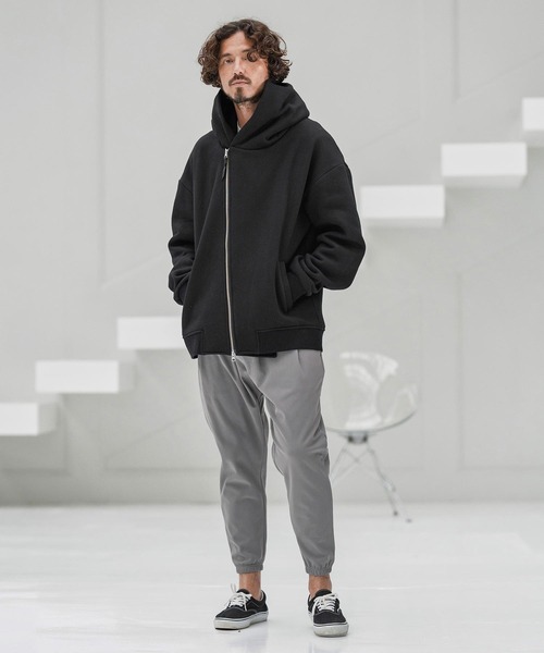 CAMBIO（カンビオ） パーカー mpa3854-Brushed Lining Sweat Diagonal