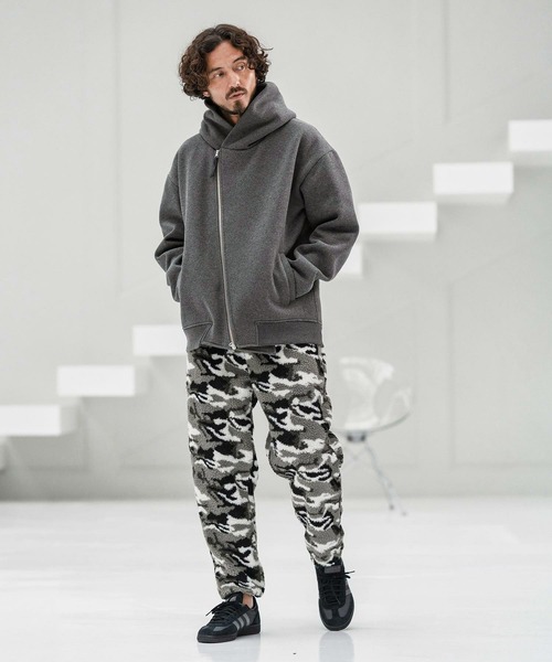 CAMBIO（カンビオ） パーカー mpa3854-Brushed Lining Sweat Diagonal