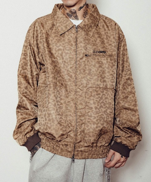 Subciety（サブサエティ） ブルゾン アウター Leopard nylon blouson