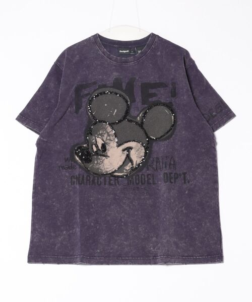 ♦Desigual♦　ミッキーデザイン・オーバーサイズデザイン半袖Tシャツ♥新品 デシグアル Desigual ミッキーマウス オーバーサイズTシャツ