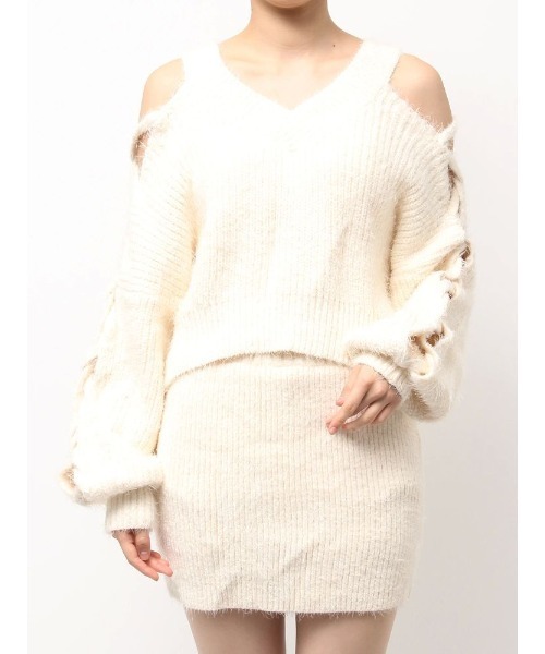 GYDAまとめ売り トップス シャギーニット GYDA（ジェイダ） ニット セーター レオパードショートシャギーニット