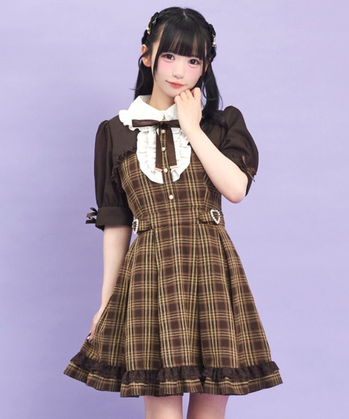 Secret Honey ワンピース ハートバックル付ボレロ風ワンピース