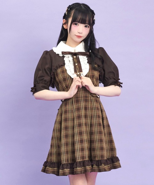 【新品未使用】Secret Honey ハートバックル付ボレロ風長袖ワンピース Secret Honey（シークレットハニー） ワンピース ハートバックル付