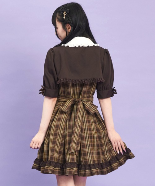 ♥️ハニバン ワンピ♥️ Honey Bunch / アリス柄ハート襟付きワンピース M Y-25-05-22