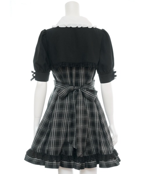 ♡Secret Honey ハートドットクロスワンピース （黒）♡ New Arrival】ハートドットクロスリボンワンピース | Secret