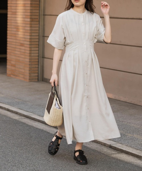 「SENSE OF PLACE by URBAN RESEARCH」 半袖ワンピース - イエロー レディースの画像3