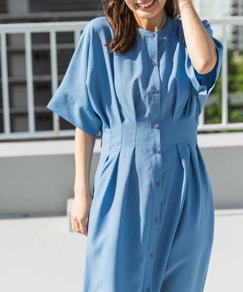 「SENSE OF PLACE by URBAN RESEARCH」 半袖ワンピース - イエロー レディースの画像4