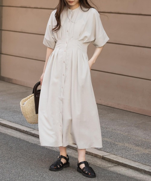 「SENSE OF PLACE by URBAN RESEARCH」 半袖ワンピース - イエロー レディースの画像6