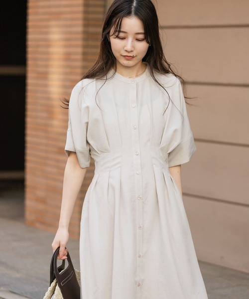 「SENSE OF PLACE by URBAN RESEARCH」 半袖ワンピース - イエロー レディースの画像9