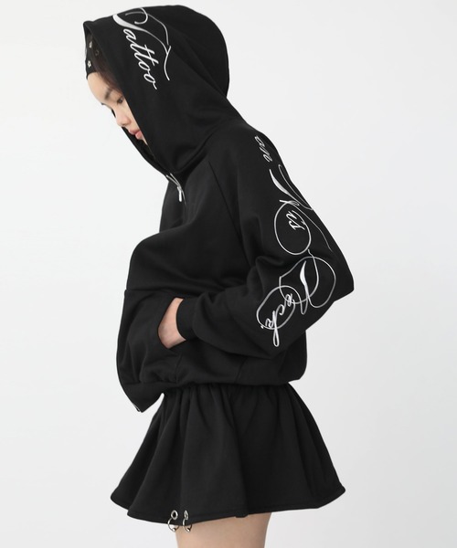 Heart Tattoo パーカー arm embroidery sweat hoodie / アーム刺繍