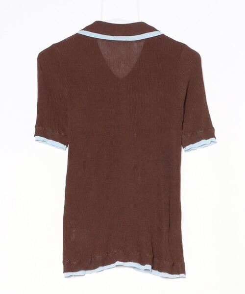「goocy」 半袖ニット FREE ブラウン レディース_画像2