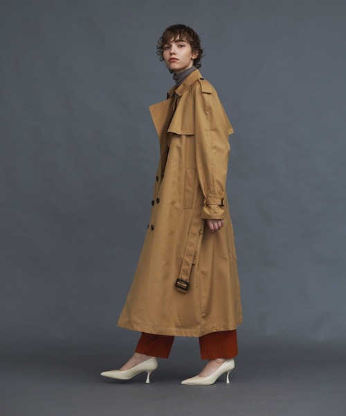 「N.O.R.C by the line」 トレンチコート S キャメル レディース_画像3