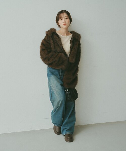 Kastane（カスタネ） コート アウター ファーショートコート