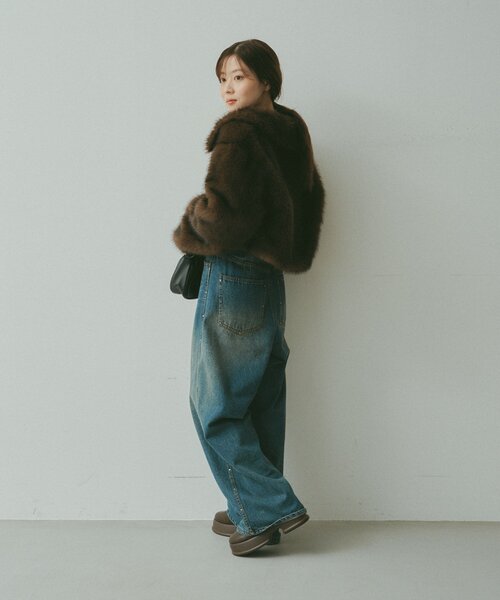 Kastane（カスタネ） コート アウター ファーショートコート