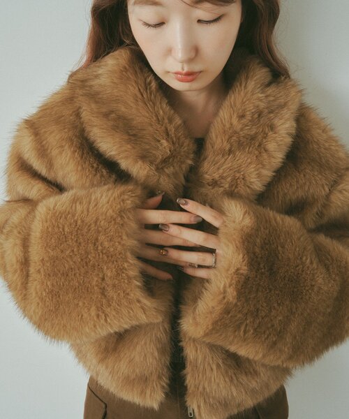 Kastane（カスタネ） コート アウター ファーショートコート