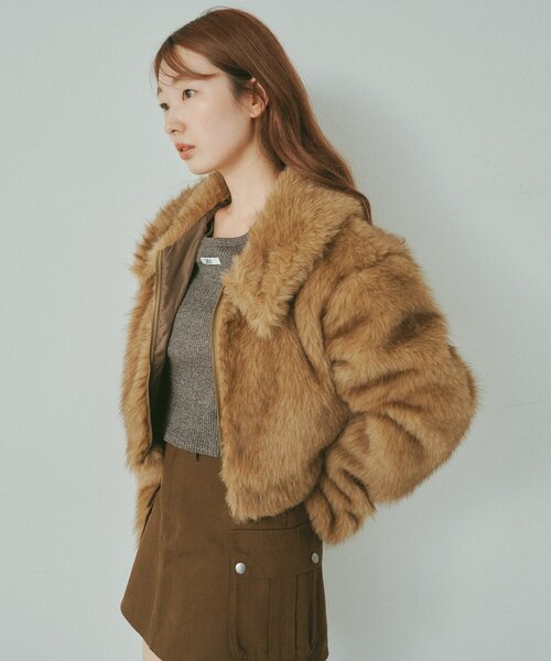 Kastane（カスタネ） コート アウター ファーショートコート