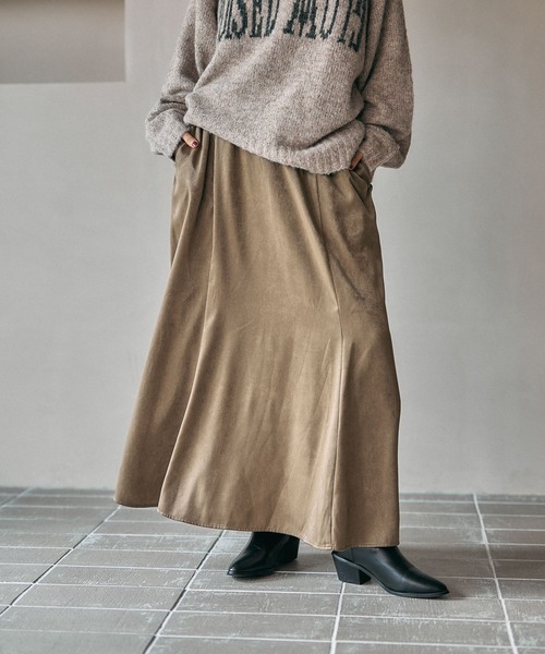 LEPSIM（レプシィム） スカート ハギハギサテンフレアスカート 600161