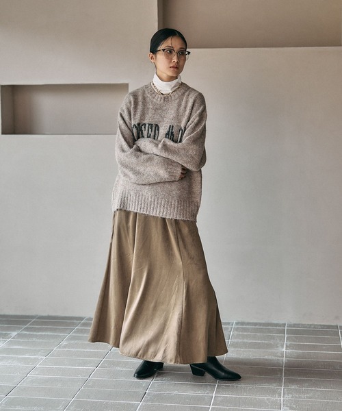 LEPSIM（レプシィム） スカート ハギハギサテンフレアスカート 600161