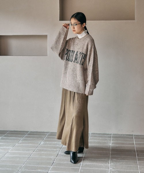 LEPSIM（レプシィム） スカート ハギハギサテンフレアスカート 600161