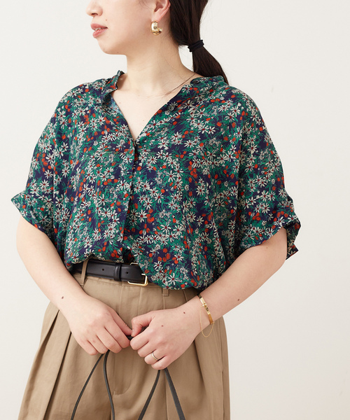 「journal standard L'essage」 半袖ブラウス - グリーン レディース_画像5