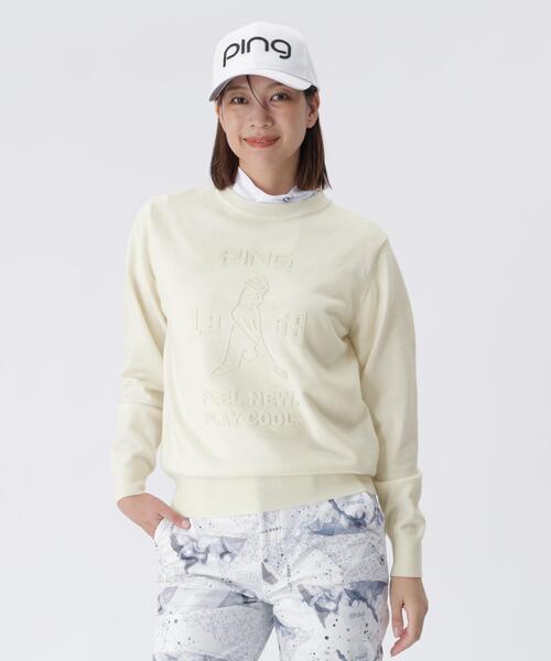 PING（ピン） ニット セーター 「PING APPAREL」エンボス加工ウール