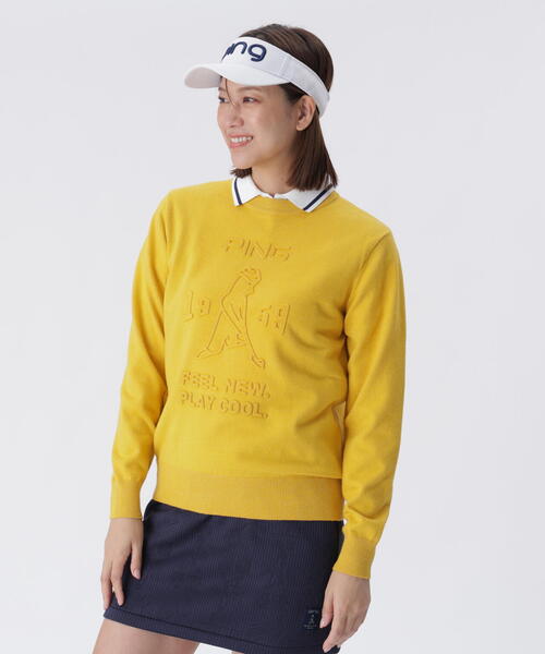 PING（ピン） ニット セーター 「PING APPAREL」エンボス加工ウール