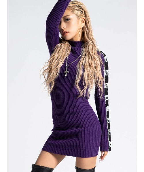 「EGOIST」 ニットワンピース FREE パープル レディース_画像5