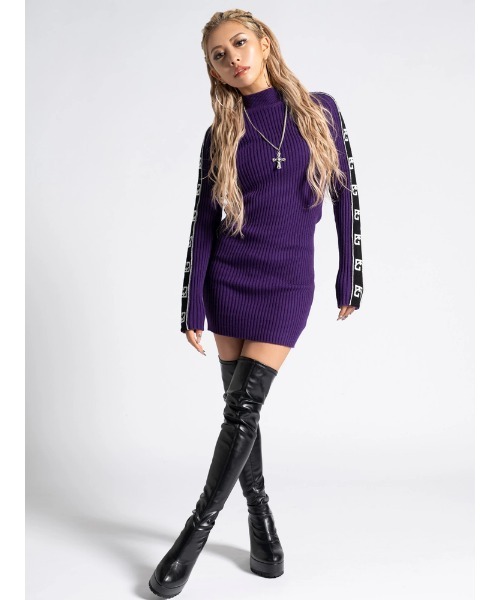 「EGOIST」 ニットワンピース FREE パープル レディース_画像6