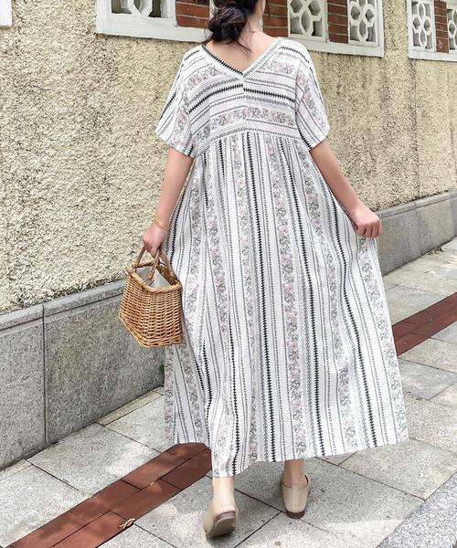 「Dream garden」 「FREE STYLISTS」半袖ワンピース FREE ホワイト レディース_画像4