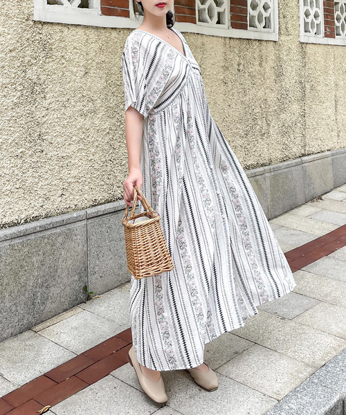 「Dream garden」 「FREE STYLISTS」半袖ワンピース FREE ホワイト レディース_画像9