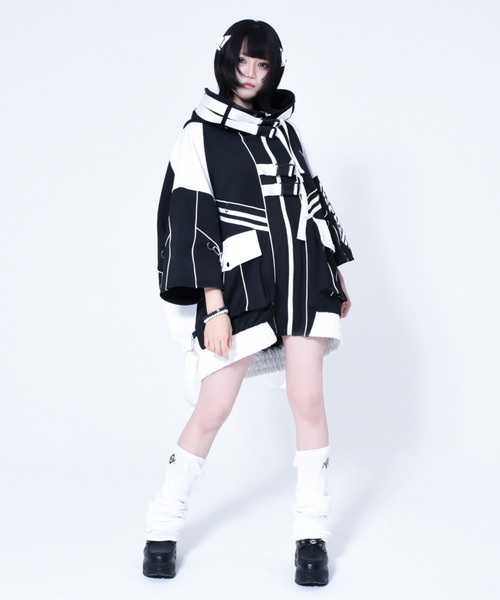 REFLEM（レフレム） ジップアップパーカー FREE ブラック×ホワイト