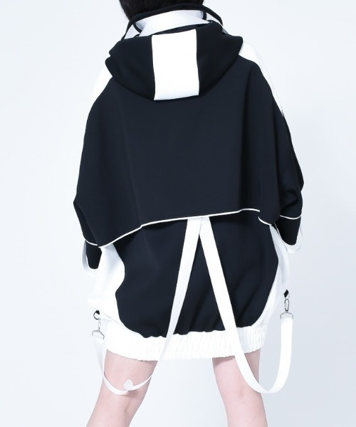 REFLEM（レフレム） ジップアップパーカー FREE ブラック×ホワイト