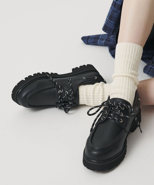 UNITED ARROWS ブラック モカシン・デッキシューズ 7.5 UNITED ARROWS ブラック モカシン・デッキシューズ 7.5 UNITED ARROWS