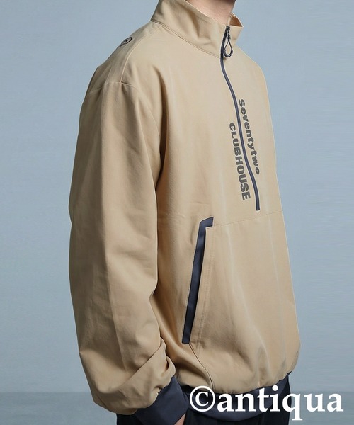 antiqua（アンティカ） 「STCH」ハーフジッププルオーバー レディース