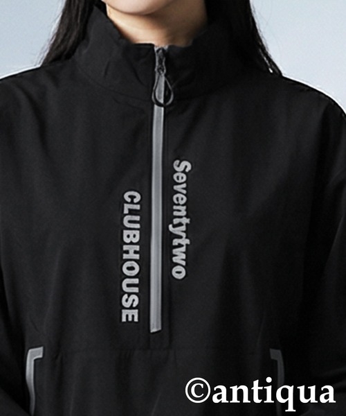 antiqua（アンティカ） 「STCH」ハーフジッププルオーバー レディース
